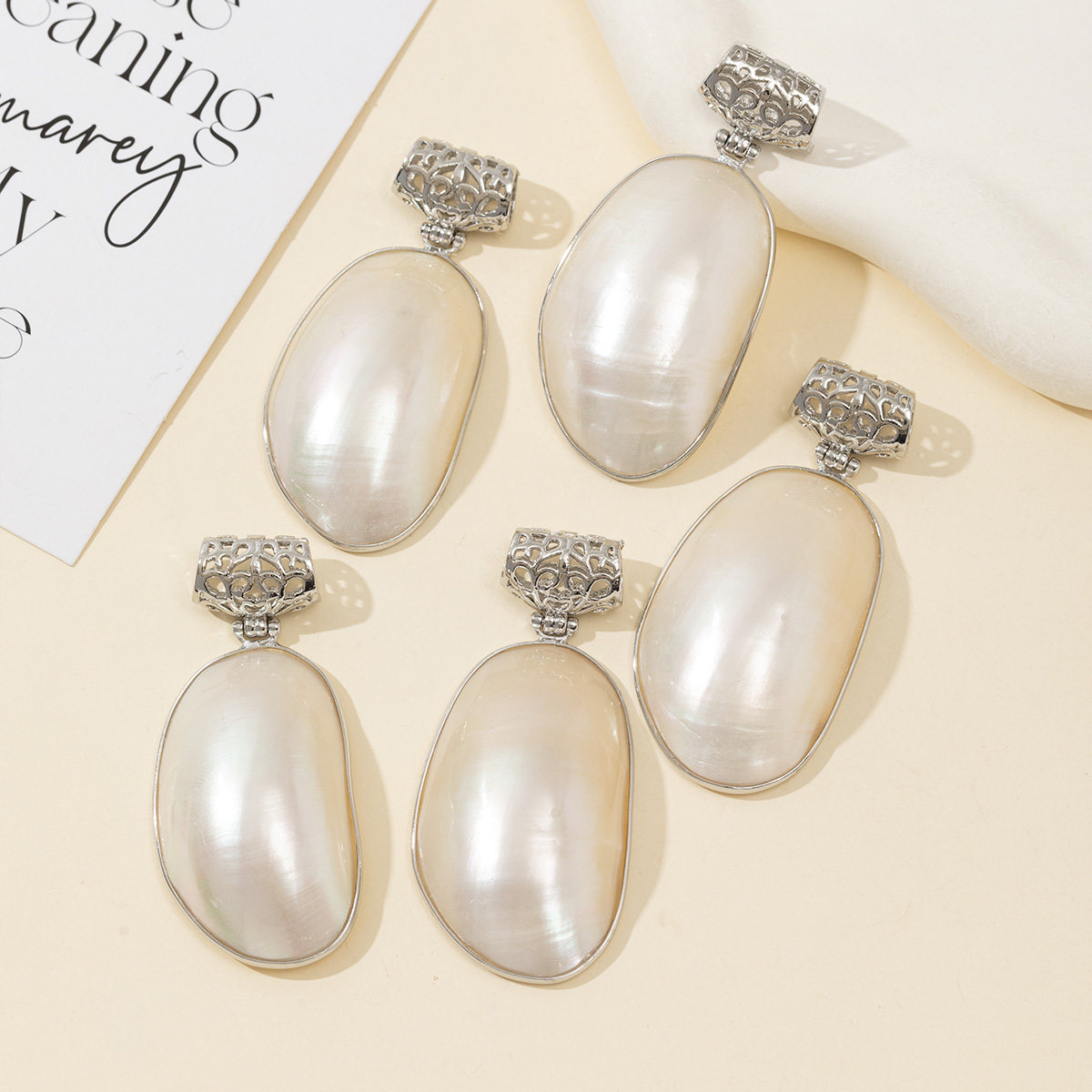 Natural Mother of Pearl Oval S - đánh giá và giá Mother Of Pearl Shell Pendant Necklace