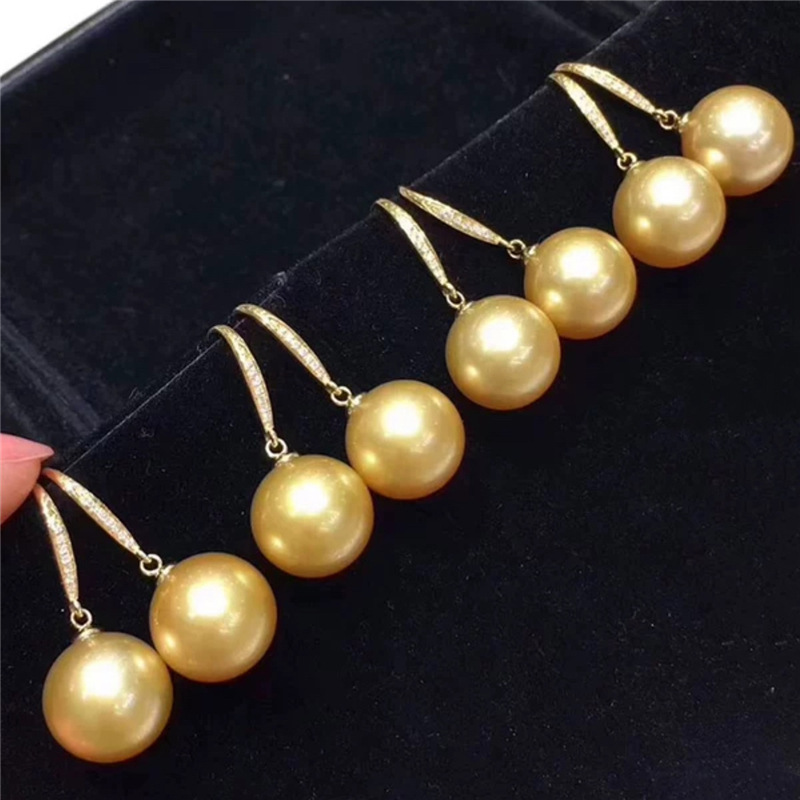 AAAA++++   8-9mm 9-10mm 10-11m - đánh giá và giá Tahitian South Sea Pearl Earrings 18K